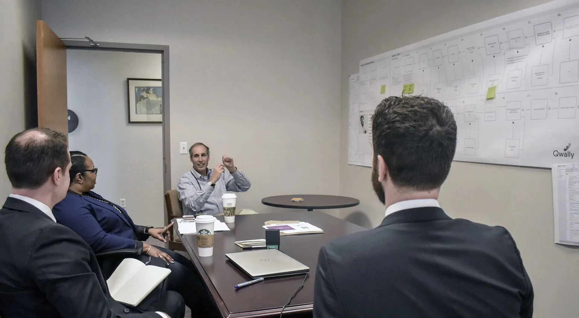 Discussing the task flow analysis with city officials